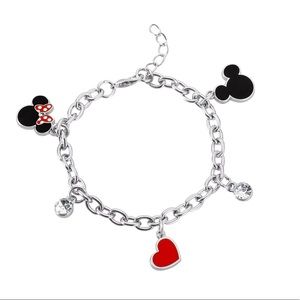 New Mickey and Minnie Mouse charm bracelet